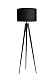 Price comparison product image Wooden Tripod Floor Lamp in Black