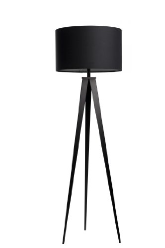 Price comparison product image Wooden Tripod Floor Lamp in Black