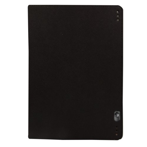 3in1 Set: kwmobile Hülle für Lenovo IdeaTab S6000 – Tabletcover Slim Case Tablet Schutzhülle – Smart Cover Tabletcase Schwarz + Folie, kristallklar + Stylus, Schwarz - 3