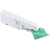 ROSENICE Máquina de coser de mano portátil manejado Held puntada herramienta de tela o de viaje (blanco)