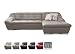 Produktbild Cavadore Leder-Sofa Lucas / Ecksofa mit Schlaffunktion in Echtleder mit Steppung / Longchair rechts / Inkl. Bettfunktion und Bettkasten / Größe: 287 x 81 x 165 (BxHxT) / Leder grau