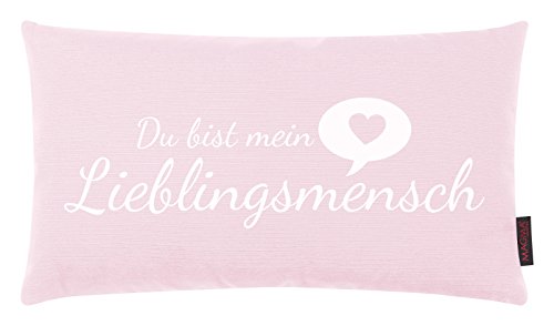 Kissen Lieblingsmensch altrose 30x50cm Made in Germany