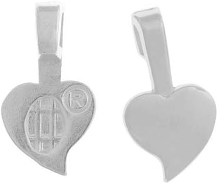 AANRAKU Glue On Heart Shape Pendant Bails Medium Silver Plated (10)
