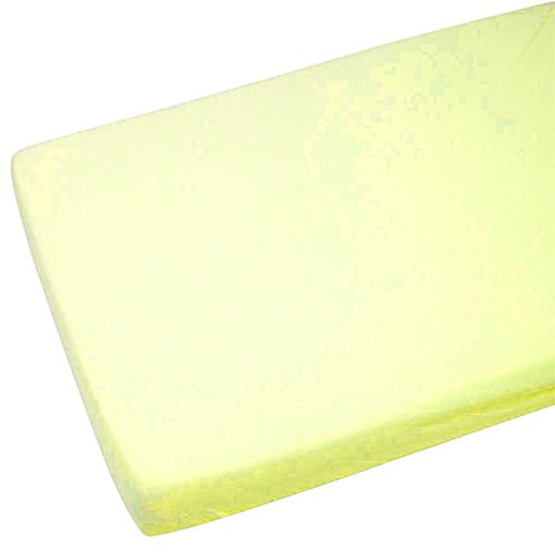 1x Cot Bed 100% Cotton Jersey Fitted Sheet 140cm x 70cm Lemon