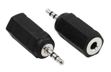 5 Stück InLine Audio Adapter, 2,5mm Klinke Stecker zu 3,5mm Buchse, Stereo