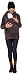 Happy Mama. Women's Maternity Fleece Hoodie Duo Top Carrier Baby Holder. 031p (Graphite, UK 10, M)