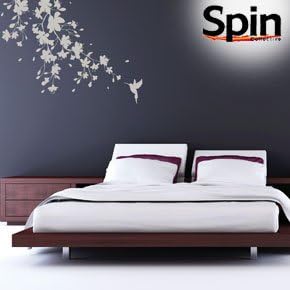 Sakura Blossom Wall Sticker - Small - White