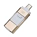 Price comparison product image Olprkgdg USB 2.0 Flash DriveJump Drive Pen Drive, Memory Stick USB Stick 3in1 Richwell (Capacity : 128GB, Color : Gold)