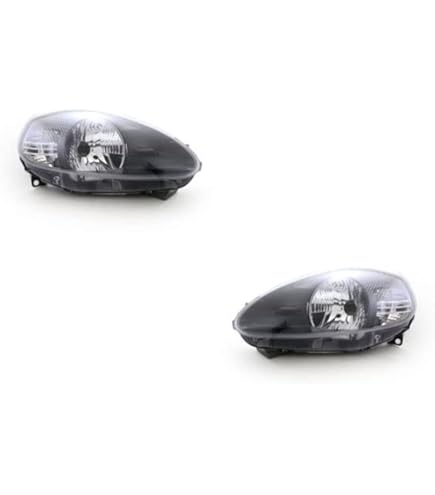 Set Koplampen passend voor Peugeot 107 2005-2012 - Zwart - incl. Angel-Eyes