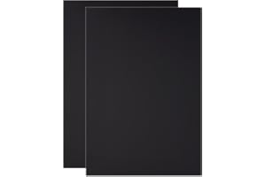 OLYCRAFT 2 st ABS-plastark 20 x 30 cm svart styv formbar panel 3 mm tjockt stort svart plastark termoformbräda dubbelsidig vä