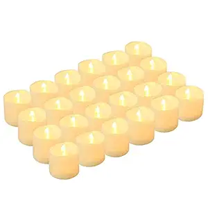 LED Tea Lights Candles, Kohree Flameless Candles Battery Operated LED Candles, Flickering Tealight Candles, Pack of 24, Warm White