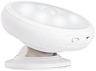 Led Motion Sensor Night Light , 360°Rotating Smart Human Sensing Night wiht Magnetic Base for Stairs, Cabinet, Hallway, Bathroom, Bedroom, Kitchen, Closet, Desk (warm white)