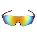 Produktbild CHIRORO Polarisierte Sport Sonnenbrille Fahrradbrille Radbrille Sportbrille Herren Damen für Radfahren Laufen Fahren Angeln Golf Baseball Brillen,rot