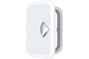 Matedepreso Marina Cubierta Escotilla Barco Cubierta Escotilla Access Escotilla & Tapa 270x375mm - Blanco, Free Size