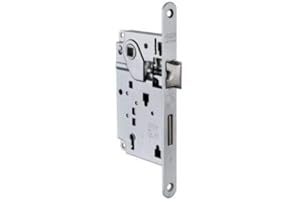 EFFEDIELLE SERRATURA TIPO PATENT DA INFILARE - SERIE "CENTRO" CON CATENACCIO CROMO OPACA FRONTALE MM 18