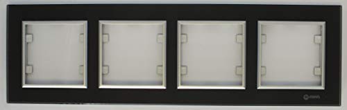 Preisvergleich Produktbild Lumia Glass Rahmen 4-fach in Blackmagic / Silber