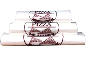 150 Stücke Verpackungsbeutel Pizza mit Griff Tragtüten Pizza Große Plastiktüten-Tragetaschen Pizza Packtasche Für Pizza Leben