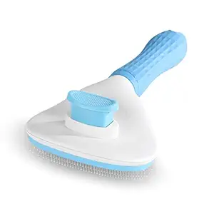 Cat Brush Pet Soft Brush for Shedding Removes Loose Undercoat,Slicker Brush for Pet Massage-Self Cleaning