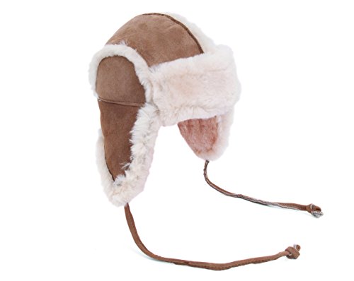 Childrens Sheepskin Hat - Light Brown