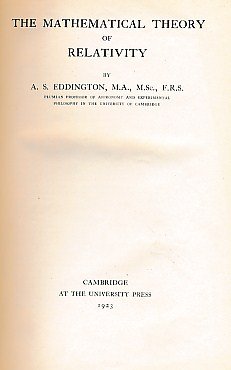 Download The Mathematical Theory of Relativity Download The Mathematical Theory of Relativity