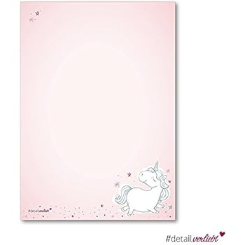 love cute unicorn logo detail paper 50 sheets of a4 dv unicorn 195