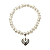 Durchmesser Trachtenarmband: ca. 5,5 cm, Strassherz Hirsch-Anhänger: ca. 2 x 2 cm