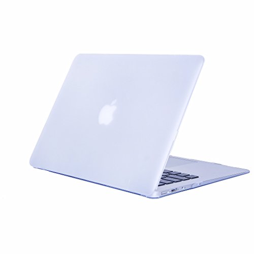 MacBook White 13  H  lle  DWaybox Frosted Rubberized Ultra Slim Hard Shell H  lle Schutzh  lle f  r MacBook White 13-Inch A1342   207   516  Clear 