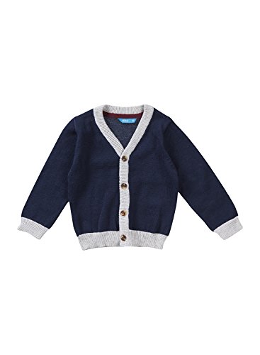 HEMA baby boys cardigan - Blue - 74 - 100% cotton