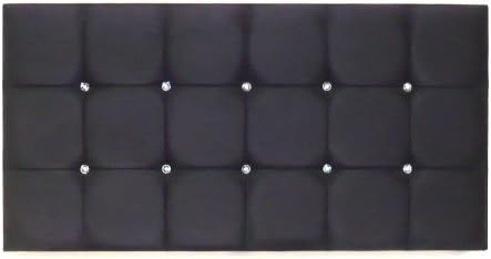 Crystal Headboard in Luxurious Black Faux Suede Fabric with Crystals! (Fast Delivery Headboard!) (5ft Kingsize)