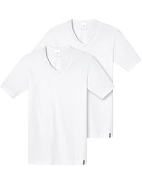 Schiesser Herren Unterhemd Shirt 1/2 Arm 2er Pack