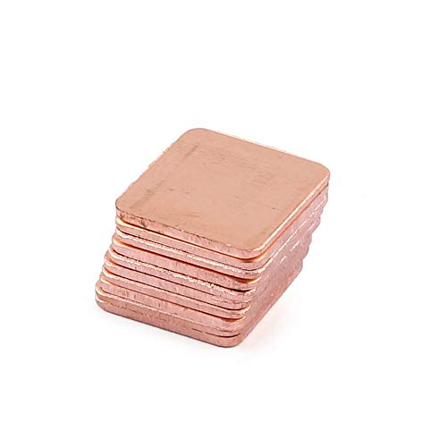 HarveyRudol85 10pcs 1.2mm Puro Thermal Pad de Cobre del disipador de Calor Cuña de la Tarjeta gráfica para portátiles