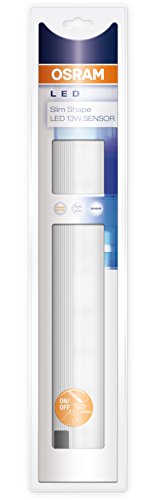 OSRAM LED-Unterbauleuchte / SlimShape / silber / Bewegungssensor / Direktanschluss mit 3m Netzkabel / 13 Watt / warmweiß-3000K - 3