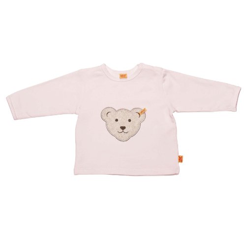 Steiff Unisex Baby Basic Sweatshirt 0002833 Crew Neck Long Sleeve Sweatshirt -  Pink - 0-3 Months