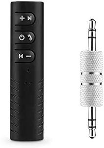 King Shine Wireless Bluetooth Receiver 3.5mm Jack Stereo Bluetooth Audio Music Receiver Adapter for Speaker Car Aux Hands Free Kit Compatible with All Android and iOS Devices