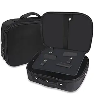 Noverlife Black Hairdressing Tools Bag, Haircutting Tool Storage Carrying Case, Large Capacity Hair Stylist Travel Cosmetics Organizer Bag for Clippers Scissors Trimmer Haircutting Supplies
