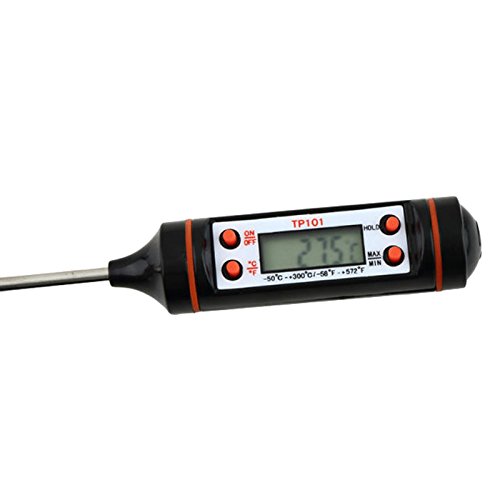 Digital-Thermometer mit LCD Display und Sonde Edelstahl Lange für Messen Temperatur Netzteil Unterstützung Automatische Abschaltung - 4