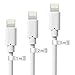 Price comparison product image iPhone Charger, GlobaLink® iPhone Cable Charging and Syncing Cable for Apple iPhone, Lightning to USB Cord for Apple Device, 3 Pcs 1M 2M 3M LIFETIME GUARANTEE for iPhone 5, 5c, 5s, 6, 6 Plus, 6s, iPhone 7 7 Plus, iPod Nano 7, iPod Touch 5, iPad 4, 5, iPad Air, iPad Mini, iPad Mini Retina (White)