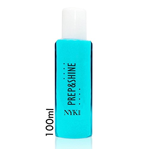 NYK1 100ml Prep&Shine Super Concentrated Prep and Shine Solution UV and LED Gel Nail Polish Dehydrator for Sanitising Gel Nail Cleanser Cleaner Sticky Residue Remover Concentrate for Shellac Gel Nail Treatments Prep&Shine Prep and Wipe