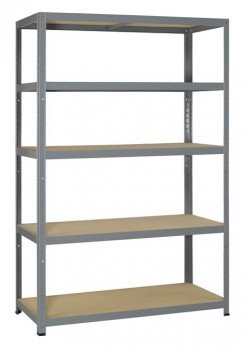 LC Regal Lagerregal 180x90x60 cm verzinkt 5 Böden Farbe grau