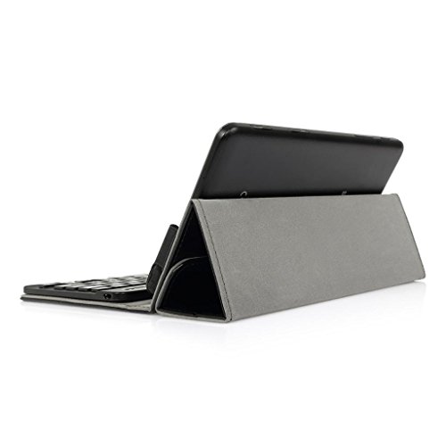 Bluetooth Tastatur CoastaCloud Ultra-Slim Hülle Keyboard Case Schwarz Für alle Windows / Android / IOS und Mobil mit 7-8 Zoll (Geeignete Tablettengröße : Länge 19-21cm;Breite:13.5cm ) für 7″ QWERTZ Deutsches Tastatur layout – iPad mini 1/2/3/4 ; Samsung Galaxy Tab 4 7 „and 8.0“, Samsung Galaxy Tab S2 8.0 „, Samsung Galaxy Tab A 8.0“, Samsung Galaxy Tab 3 8.0 „(T310), Mediapad X / MediaPad X2 4G LTE, Und andere Geräte zwischen 7,0 bis 8,0 Zoll - 9