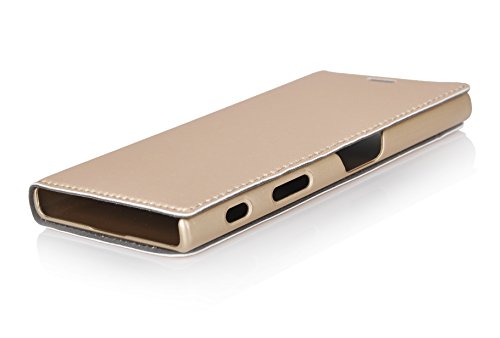 Sony Xperia X Compact Hülle,IVSO Hohe Qualität Advanced Shock Absorption Technology Case Folio Tasche Cover für Sony Xperia X Compact Smartphone 11,7 cm (4,6 Zoll) (Für Sony Xperia X Compact, Golden) - 8