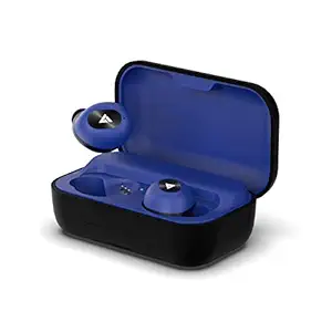 Boult Audio AirBass PowerBuds True Wireless Bluetooth Earbuds with 120 Hours Total Playtime, Inbuilt Powerbank, Fast Charging, Touch Controls, IPX7 Waterproof & Type C Port (Blue)