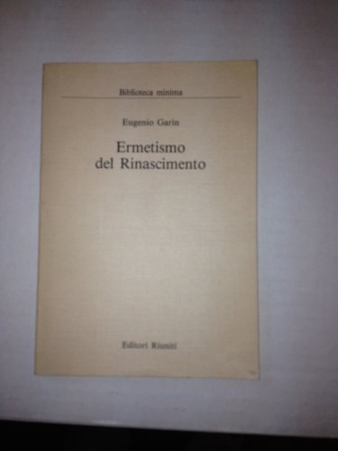 Ermetismo del Rinascimento libro