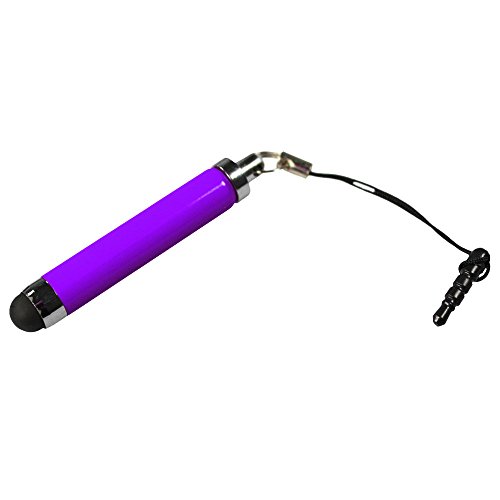 COM-FOUR® Mini Touch Pen Metall Teleskop ausziehbar Touchstift für Smartphones Tablets Samsung HTC iPhone LG Sony Nokia Blackberry (Lila – 3 Stück) - 2