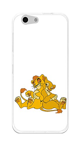 Tumundosmartphone Funda Gel TPU para Orange Dive 71 / ZTE Blade A506 diseño Leones Dibujos