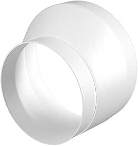 Duct Pipe Reducer 125mm To 120mm – Round Connector For Extractor Fans, Ventilation