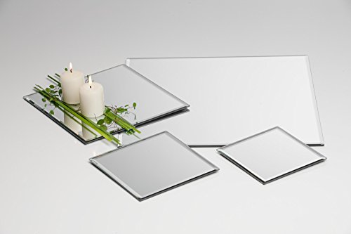Glasplatte Spiegelplatte Mirror eckig 0,5 cm Ø 15,0 x 15,0 cm von Sandra Rich - 2