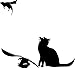 Produktbild Banksy Cat and SuperMouse - Wonderful piece of Art Wall Sticker (Small: 15cm x 35cm / 6 x 14) by Broomsticker