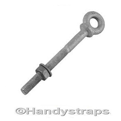 Preisvergleich Produktbild 6 mm x 63 mm verzinktem Kragendübel Eye Schrauben mit Mutter und Unterlegscheibe Augbolzen