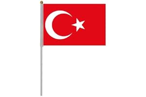 20 st Turkiet vevflaggor på nationell helgdag, fester, parader, handflagga, sportevenemang, bardekorationer, flaggor Turkiet